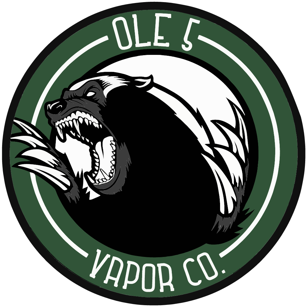 Ole 5 Vapor Co. wolverine badge logo